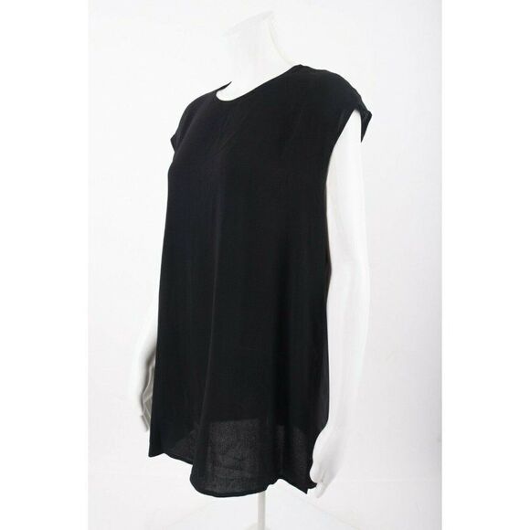 Max Mara Womens Renoir Blouse Top Shirt Cap sleeve Sz 14 L Black Made Italy NWT - Picture 4 of 7